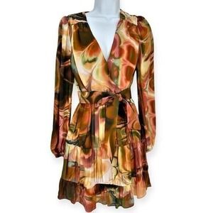 MARIE OLIVER NWT Mika Dress in Malachite- size M- Boho‎ Retro Fit & Flare Glam